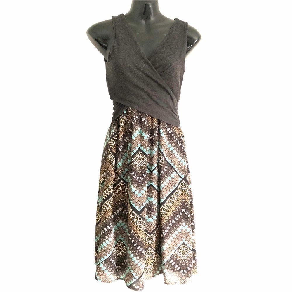 AMADI fit and flare ruched bodice dress
